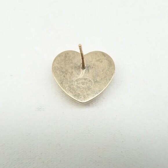 100% Authentic Chanel CC Gold-Tone Metal Earrings - Picture 5 of 8